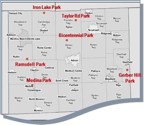 Map Of Lenawee County - Cities And Towns Map