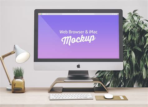 Free Web Browser & iMac Mockup PSD | Computer mockup, Imac, Mockup design