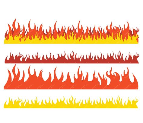 Flames SVG Layered Cut file, PDF, PNG, Fire SVG