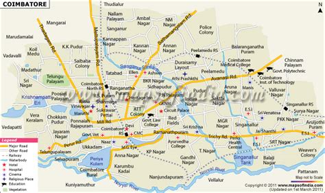 Coimbatore Map and Coimbatore Satellite Images