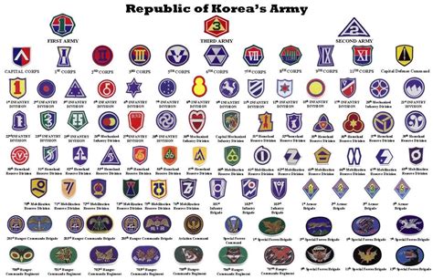 ROK Army Unit Insignia | Army badge, Army unit patches, Us army patches