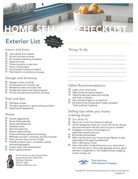 Free Home Selling Checklist for Snohomish County Homeowners - BarnettAssociates.net