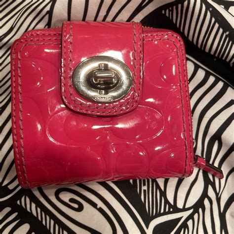 Vibrant hot pink coach wallet🦩 ️‍🔥 Does have some... - Depop