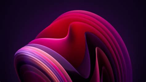 Windows 11 Wallpaper 4k Flow Dark Mode Dark Background Pink | Images and Photos finder