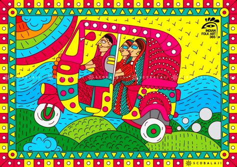 50+ Contemporary Indian Folk Art Illustrations on Behance