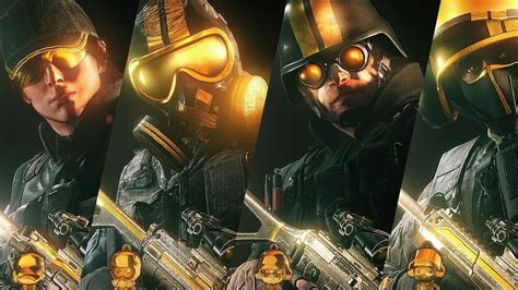 Rainbow Six Siege Pro League Gold Sets Gameplay Weapon Skins, Headgear, Charms Ash Bandit ...