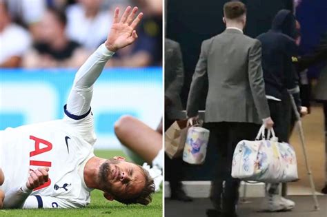 James Maddison gives injury update after Tottenham vice-captain seen leaving stadium on crutches ...