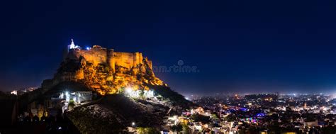 Night Scene of Mehrangarh Fort Stock Photo - Image of maharaja, famous: 114184402