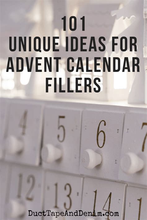 Easy Advent Calendar Fillers: 101 of the Best Unique Ideas