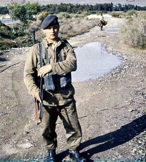 RAF Regiment Gunner on patrol in Cyprus during the Cyprus Emergency, 1950’s [827x922] : r ...