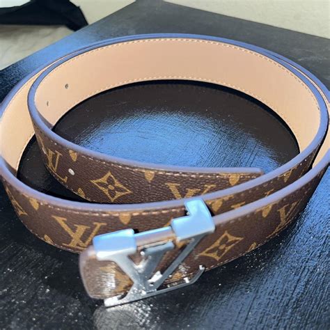 Louis Vuitton Black Belt with Black Buckle Size... - Depop