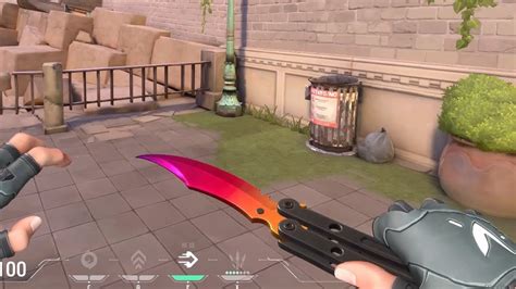 Valorant New Black Market Butterfly Knife Fade Easter Egg - YouTube