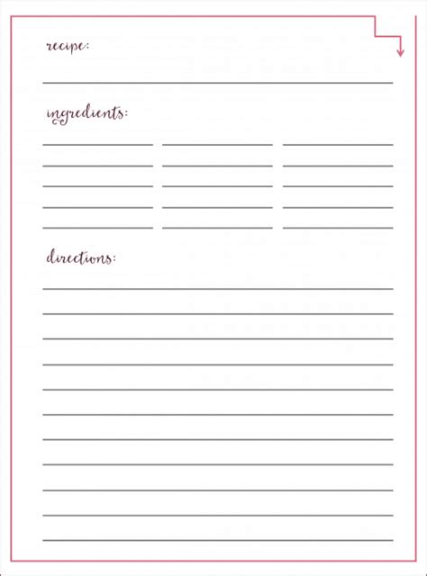 Free Printable Recipe Cards - Just a Girl and Her Blog