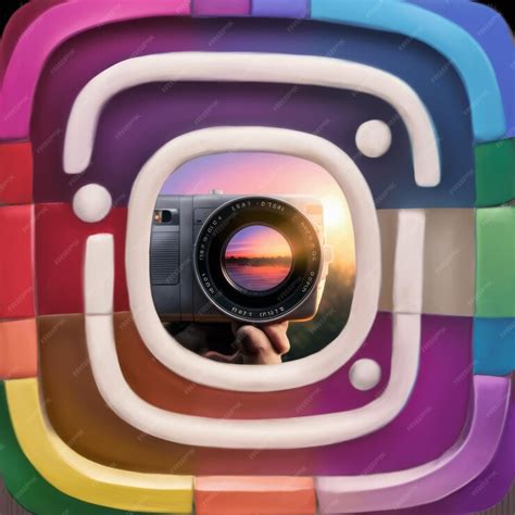 Premium Photo | Instagram logo icon on colour Instagram color icon