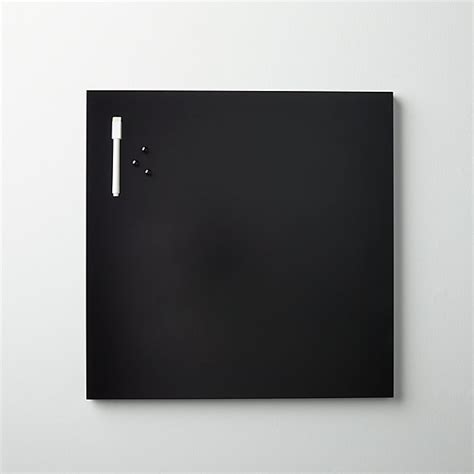 matte black magnetic-dry erase board | CB2