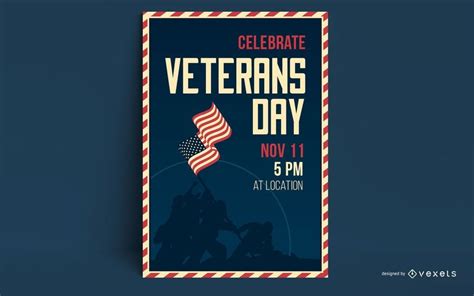 Veterans Day Poster Template - Vector Download