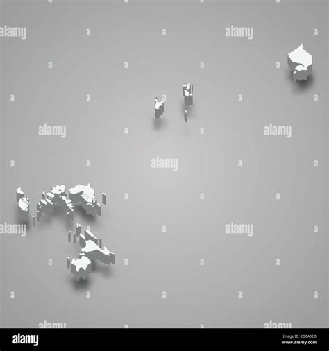 3d isometric map of Riau Islands is a province of Indonesia, vector ...