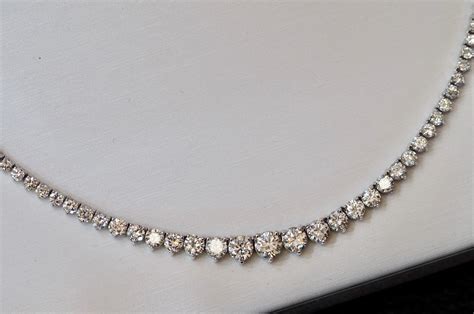 10 Carat Diamond Tennis Necklace at 1stDibs