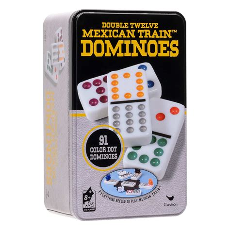 Cardinal - Double Twelve Mexican Train Dominoes In Tin - Online Toys Australia