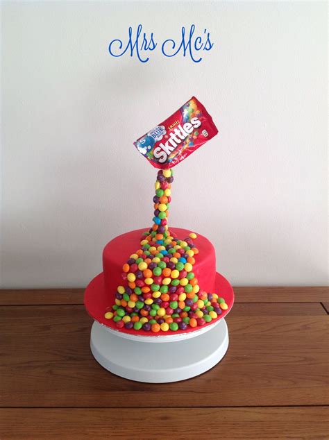 Gravity Skittles cake | Unquie cakes | Pinterest | Skittles cake, Cake and Cake images