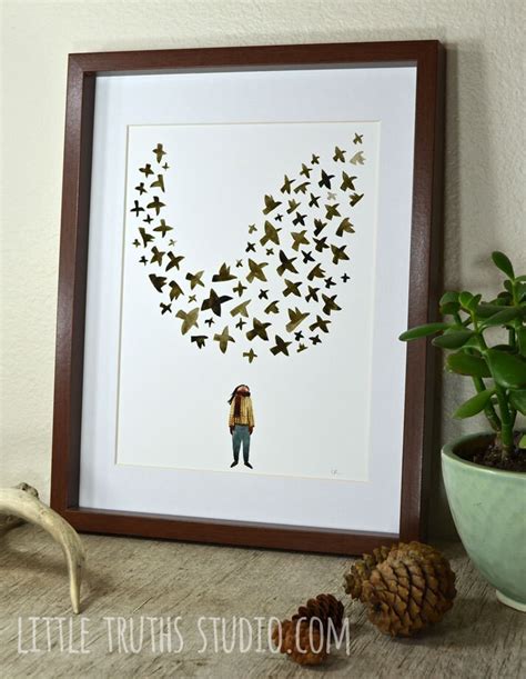 Starling Murmuration Art Print Watercolor Painting Giclee | Etsy