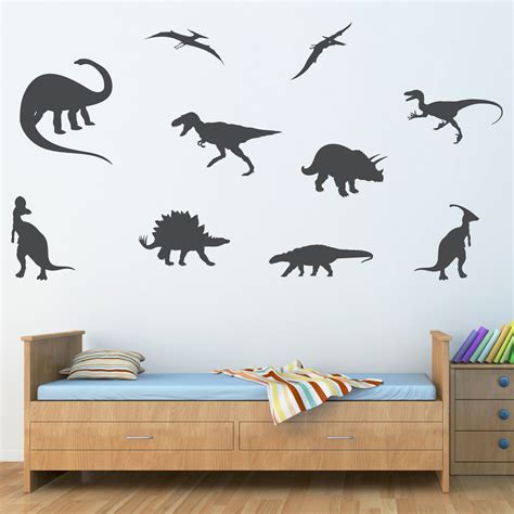 Dinosaur Wall Decal Extra Large Set of 10 Dinosaur