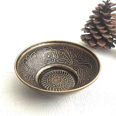 Metal art bowl with vintage Brass Bowl: An art piece collectable for ...