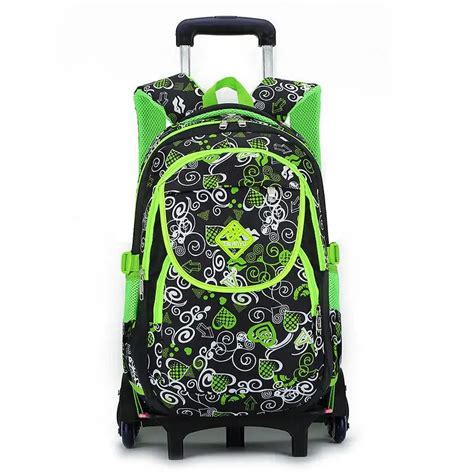 Lovely butterfly Printing Girls Trolley School Bags Backpack Book Bag ...