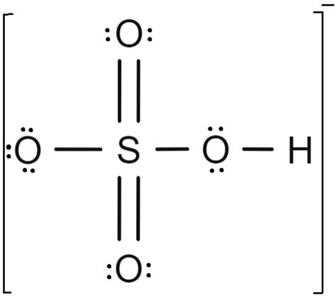 What is the Lewis structure of Hydrogen Sulfate ion $(\text{ | Quizlet