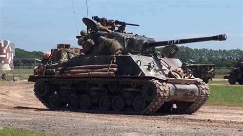 Brad Pitt's Fury - In action The real Fury Sherman Tank at Bovington & German & US vehicles ...