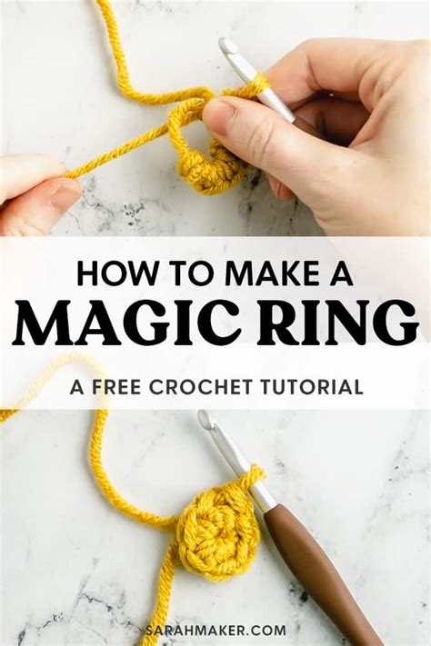 How to Crochet a Magic Ring (Magic Circle Tutorial) - Sarah Maker