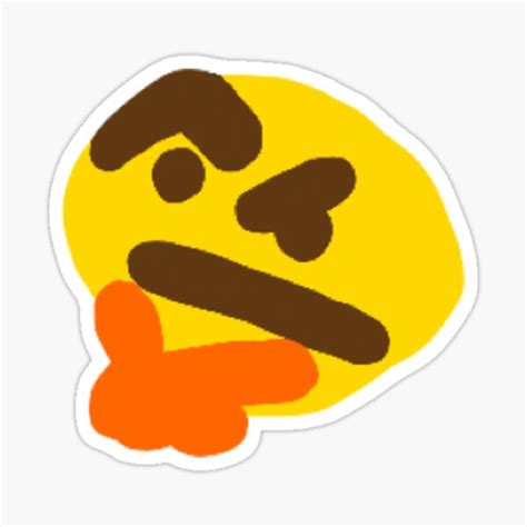 "drawn questioning emoji" Sticker for Sale by CRYbaby108 | Redbubble