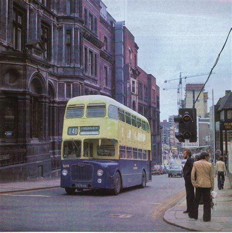 Number 140 Bus in Hill Street Birmingham UK about 1970. Birmingham City Centre, Birmingham ...