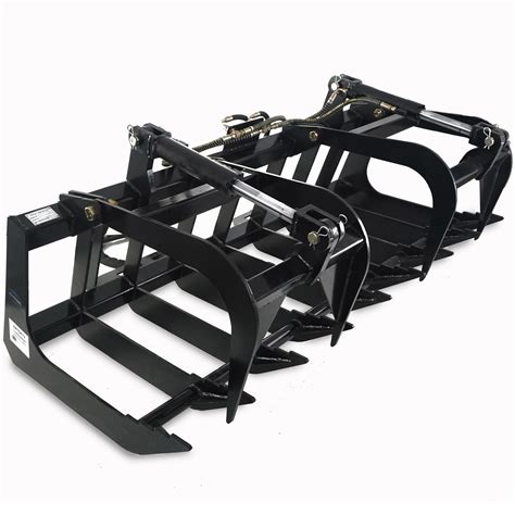 72" Root Grapple Bucket Skid Steer Tractor loader rock brush rake ...