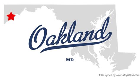 Map of Oakland, MD, Maryland