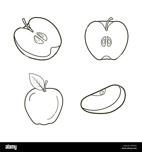 Apple outline, Apple line art icon, Apple logo Stock Vector Image & Art ...