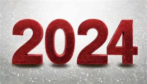 Premium AI Image | Happy new year 2024 with red glitter