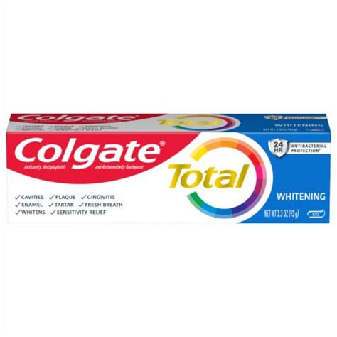 Colgate® Total Whitening Gel Toothpaste, 3.3 oz - Kroger