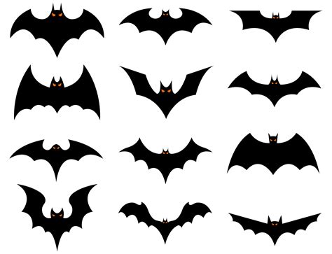 Halloween Bats Set 1393347 Vector Art at Vecteezy