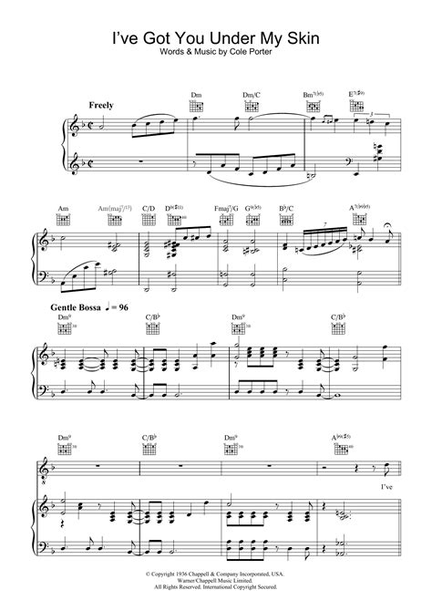 Diana Krall - I've Got You Under My Skin at Stanton's Sheet Music