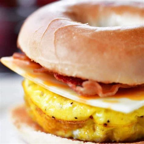 Bacon Egg Cheese Bagel Sandwich Meal Prep Recipe - The Gunny Sack