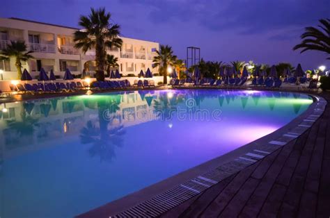 Hotel pool at night stock photo. Image of holiday, beautiful - 22978756