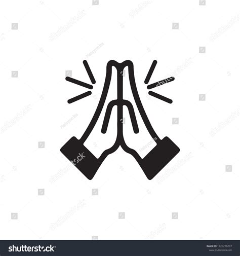 Praying Hand Gesture Gestures Human Hand Stock Vector (Royalty Free) 1726276297 | Shutterstock