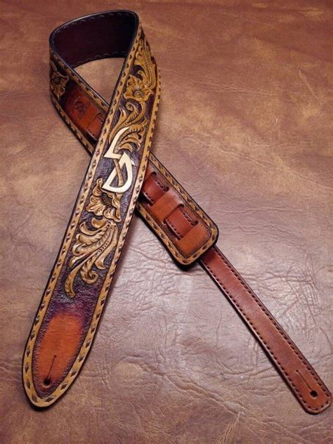 Ornate Leather Guitar Strap