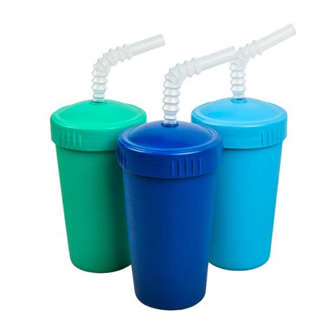 Re-Play Made in USA 3pk Straw Cups with Reversable Straw for Easy Baby, Toddler, Child Feeding ...