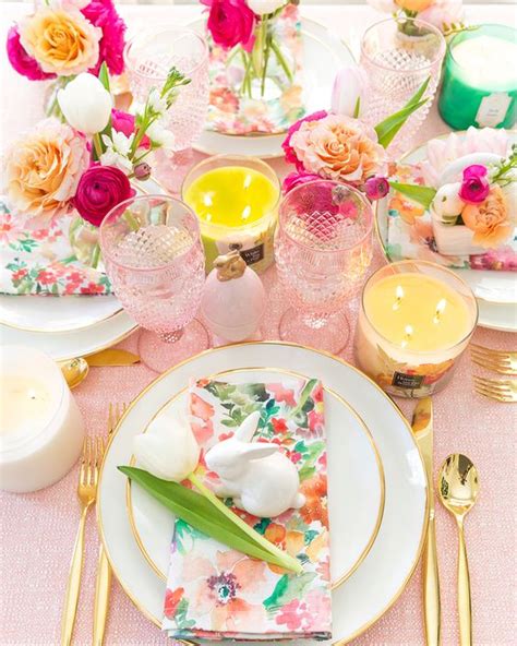 Easter Brunch Table Decorations That Are So Colorful