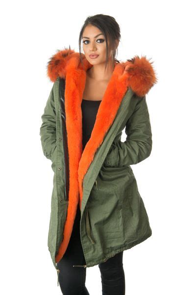 Stonetail | Women's Orange Fur Parka Coat