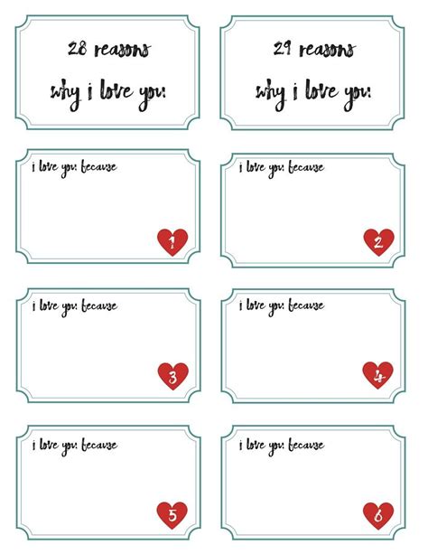 Printable Love Notes