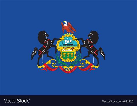 Pennsylvania flag Royalty Free Vector Image - VectorStock