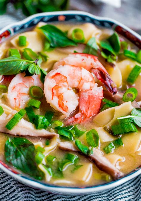 Asian Shrimp and Noodle Soup - A Beautiful Plate